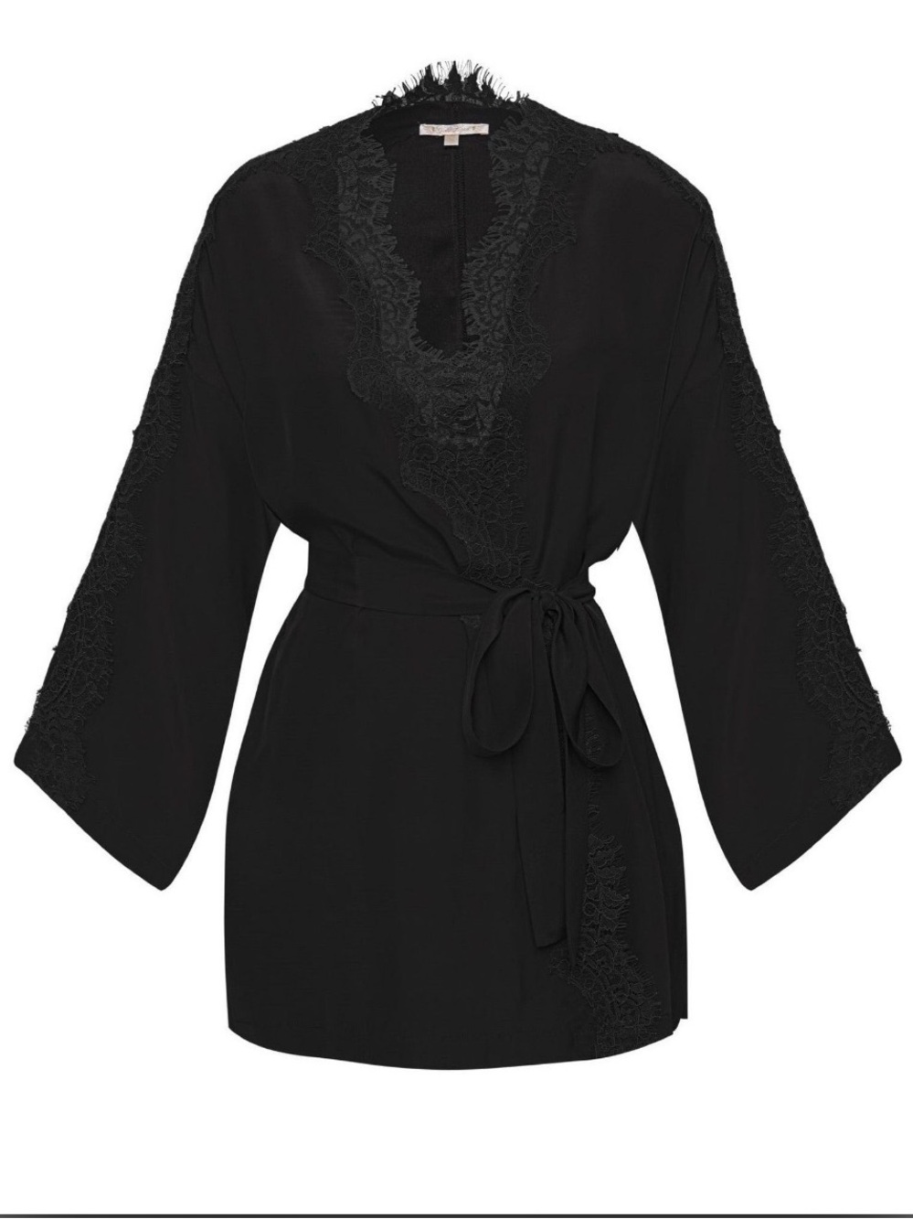 Gold Hawk Coco Lace Silk Shrug (Black)